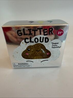 J’adore Glitter Cloud Squishy Toy - Gold